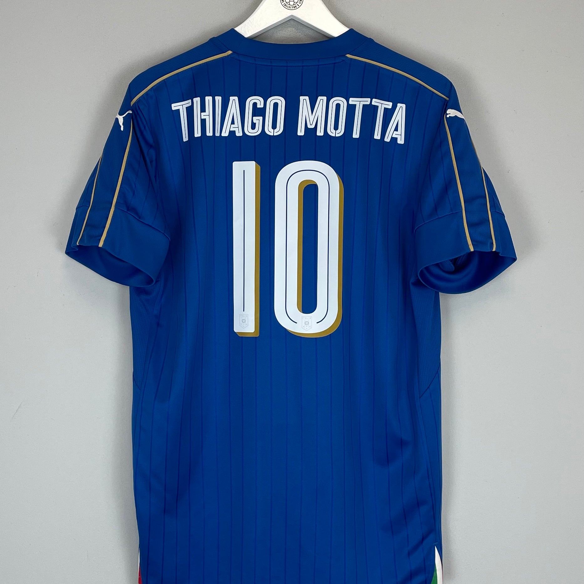 Shop 2016/17 ITALY THIAGO MOTTA #10 HOME SHIRT (L) PUMA, classic football shirts, vintage football shirts & retro soccer jerseys at Cult Kits