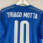 2016/17 ITALY THIAGO MOTTA #10 HOME SHIRT (L) PUMA BLUE GOLD STRIPES 
