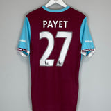 Shop 2016/17 WEST HAM PAYET #27 HOME SHIRT (M) UMBRO, classic football shirts, vintage football shirts & retro soccer jerseys at Cult Kits