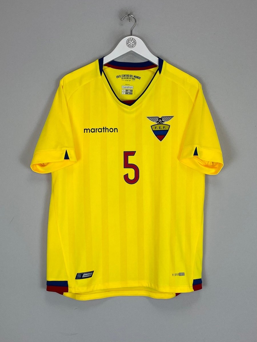 2017 ECUADOR VILLA 5 HOME SHIRT (XL) MARATHON - Cult Kits - XL - Buy Vintage Football Shirts, Authentic Retro Football Shirts For Sale, Classic Football Shirts & Soccer Jersey