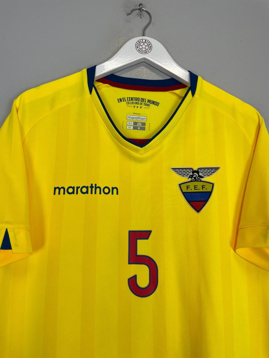 2017 ECUADOR VILLA 5 HOME SHIRT (XL) MARATHON - Cult Kits - XL - Buy Vintage Football Shirts, Authentic Retro Football Shirts For Sale, Classic Football Shirts & Soccer Jersey