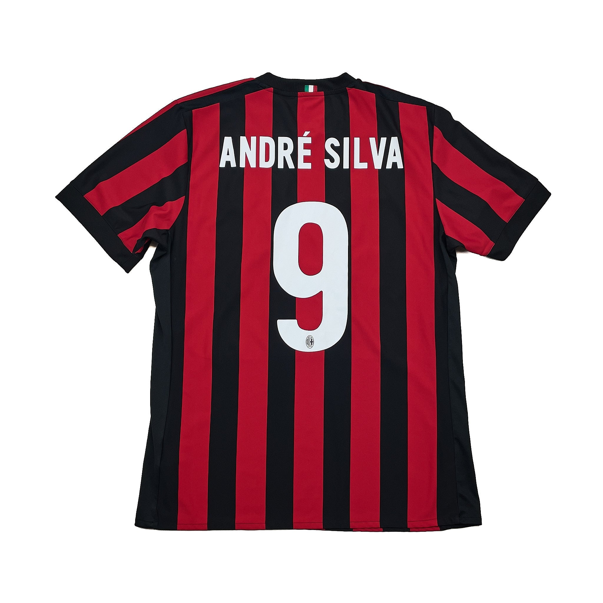 Buy 2017/18 AC Milan Andre Silva 9 Home Shirt (M) Adidas ~ Free worldwide shipping ~ Authentic Vintage Football Shirts from Cult Kits