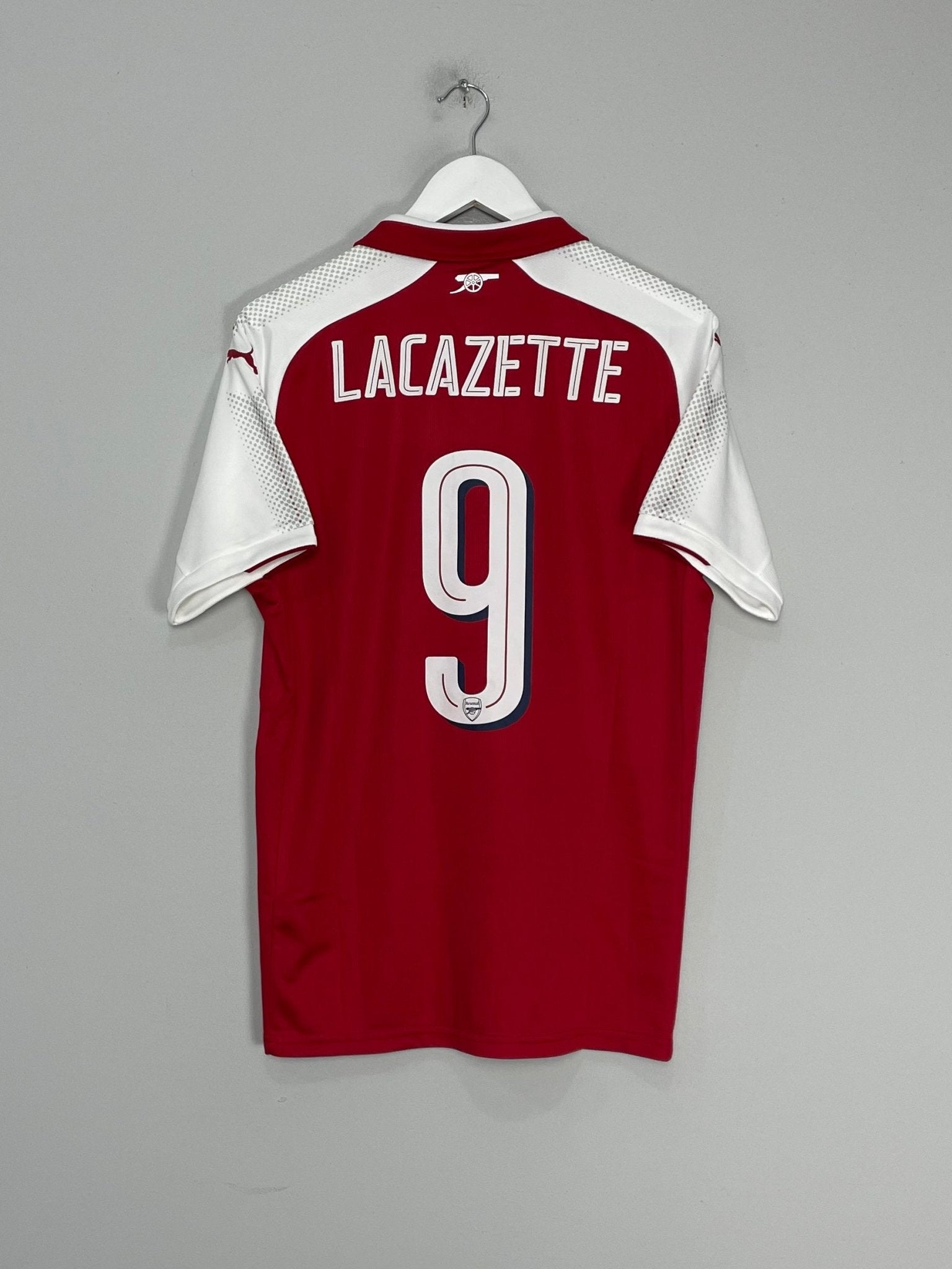 Shop 2017/18 ARSENAL LACAZETTE #9 HOME SHIRT (M) PUMA, classic football shirts, vintage football shirts & retro soccer jerseys at Cult Kits