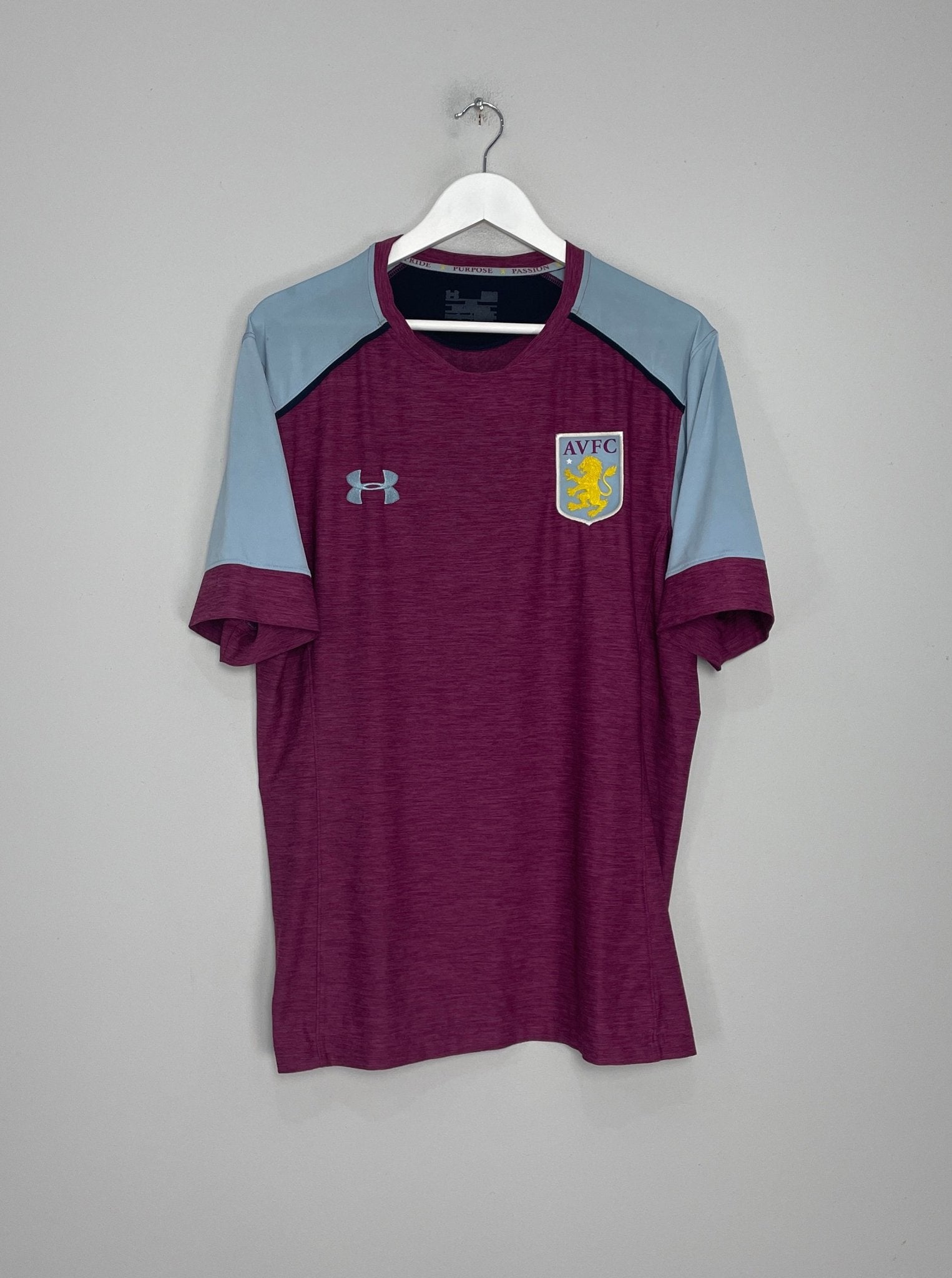 Shop 2017/18 ASTON VILLA TRAINING SHIRT (XL) UNDER ARMOUR, classic football shirts, vintage football shirts & retro soccer jerseys at Cult Kits