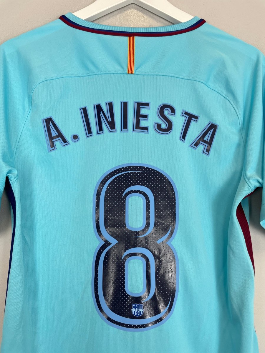 2017/18 BARCELONA INIESTA 8 AWAY SHIRT (S) NIKE - Cult Kits - Small - Buy Vintage Football Shirts, Authentic Retro Football Shirts For Sale, Classic Football Shirts & Soccer Jersey