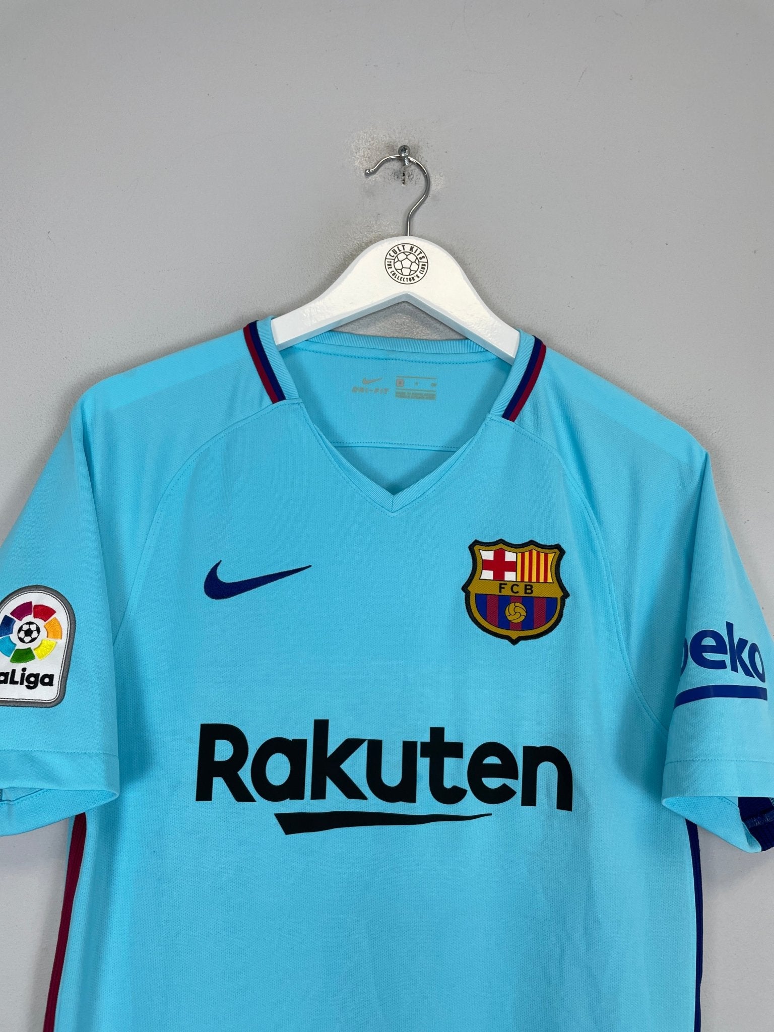 Shop 2017/18 BARCELONA MESSI #10 AWAY SHIRT (S) NIKE, classic football shirts, vintage football shirts & retro soccer jerseys at Cult Kits