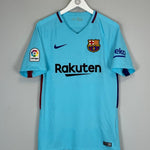 Shop 2017/18 BARCELONA MESSI #10 AWAY SHIRT (S) NIKE, classic football shirts, vintage football shirts & retro soccer jerseys at Cult Kits