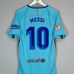 Shop 2017/18 BARCELONA MESSI #10 AWAY SHIRT (S) NIKE, classic football shirts, vintage football shirts & retro soccer jerseys at Cult Kits