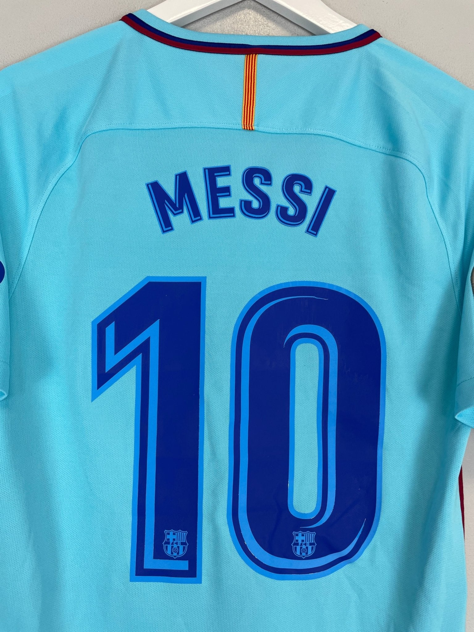 Shop 2017/18 BARCELONA MESSI #10 AWAY SHIRT (S) NIKE, classic football shirts, vintage football shirts & retro soccer jerseys at Cult Kits