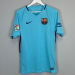 Shop 2017/18 BARCELONA MESSI #10 AWAY SHIRT (S) NIKE, classic football shirts, vintage football shirts & retro soccer jerseys at Cult Kits