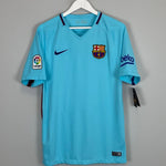 Shop 2017/18 BARCELONA MESSI #10 *BNWT* AWAY SHIRT (M) NIKE, classic football shirts, vintage football shirts & retro soccer jerseys at Cult Kits