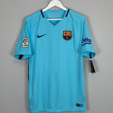 Shop 2017/18 BARCELONA MESSI #10 *BNWT* AWAY SHIRT (M) NIKE, classic football shirts, vintage football shirts & retro soccer jerseys at Cult Kits