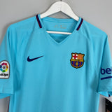 Shop 2017/18 BARCELONA MESSI #10 *BNWT* AWAY SHIRT (M) NIKE, classic football shirts, vintage football shirts & retro soccer jerseys at Cult Kits