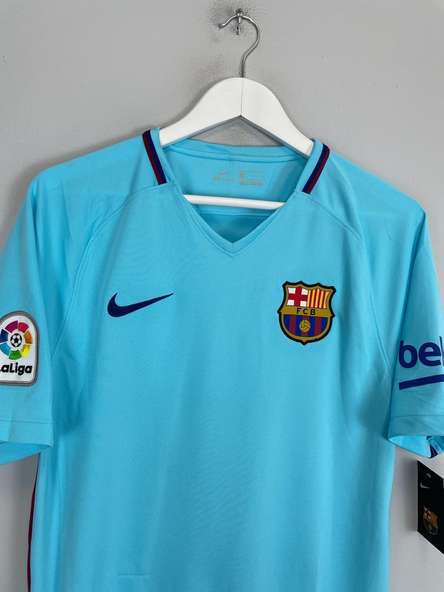 Shop 2017/18 BARCELONA MESSI #10 *BNWT* AWAY SHIRT (M) NIKE, classic football shirts, vintage football shirts & retro soccer jerseys at Cult Kits