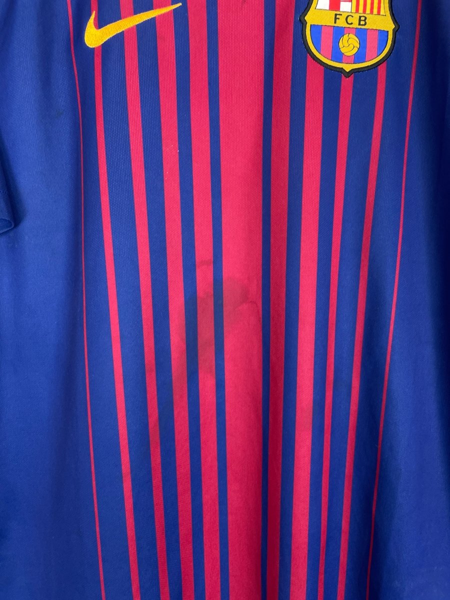 2017/18 BARCELONA MESSI 10 HOME SHIRT (L) NIKE - Cult Kits - Large - Buy Vintage Football Shirts, Authentic Retro Football Shirts For Sale, Classic Football Shirts & Soccer Jersey