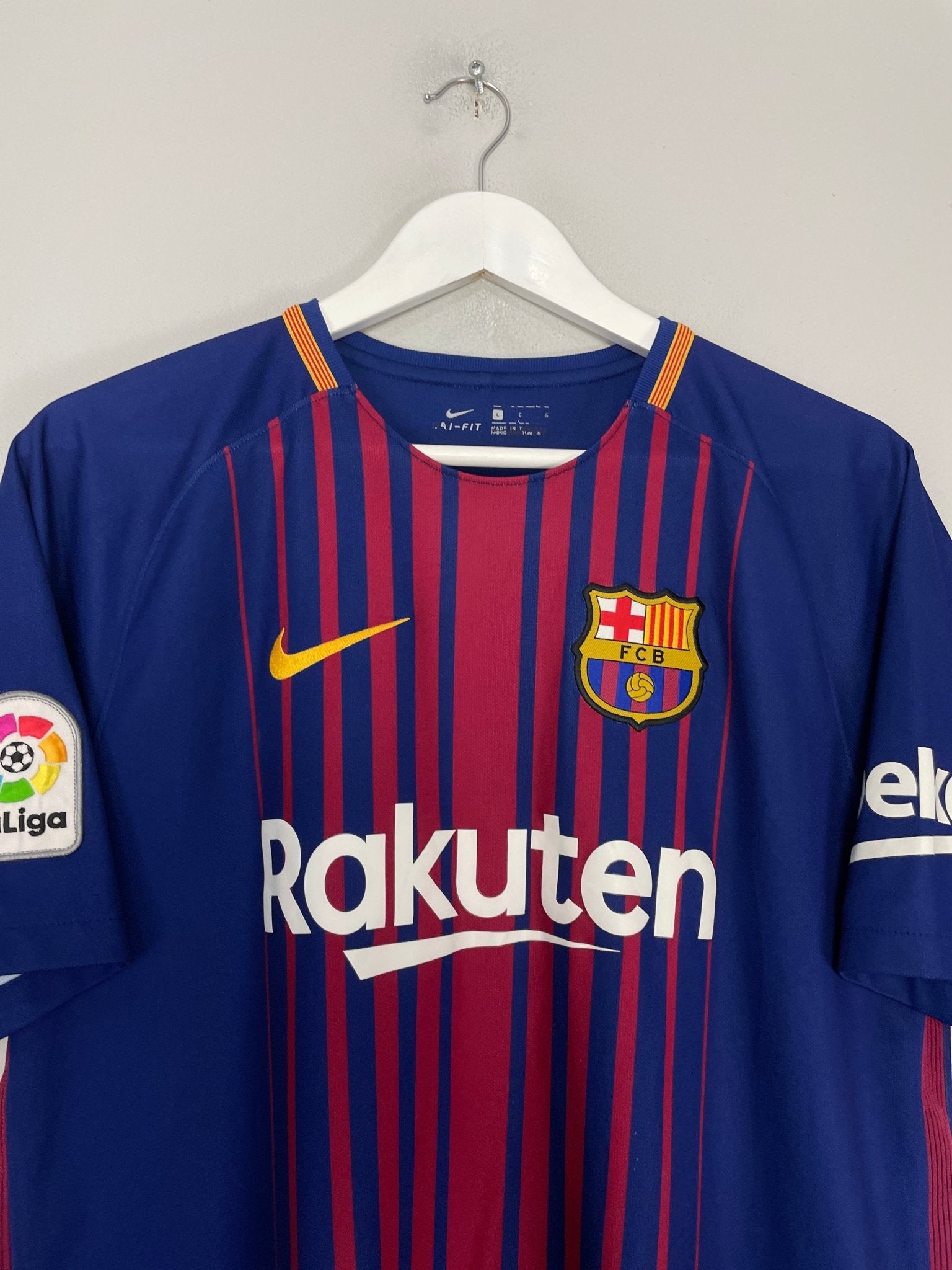 Shop 2017/18 BARCELONA MESSI #10 HOME SHIRT (L) NIKE, classic football shirts, vintage football shirts & retro soccer jerseys at Cult Kits