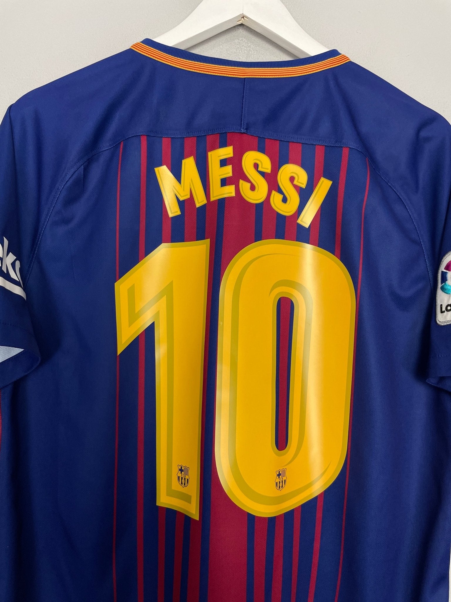 Shop 2017/18 BARCELONA MESSI #10 HOME SHIRT (L) NIKE, classic football shirts, vintage football shirts & retro soccer jerseys at Cult Kits