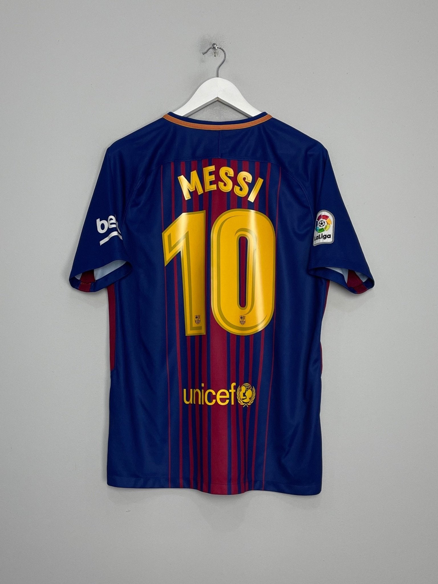 Shop 2017/18 BARCELONA MESSI #10 HOME SHIRT (L) NIKE, classic football shirts, vintage football shirts & retro soccer jerseys at Cult Kits