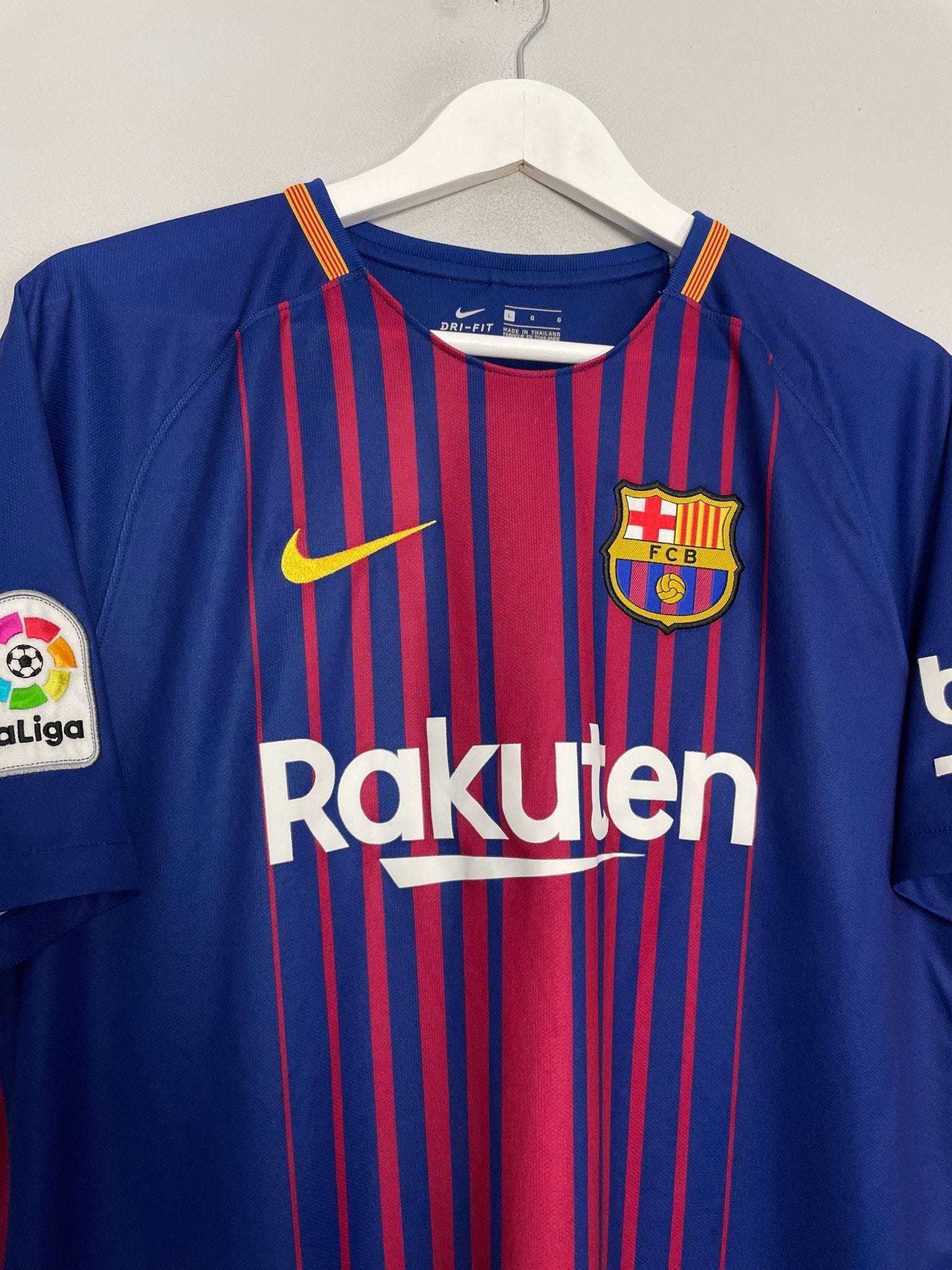 Shop 2017/18 BARCELONA MESSI #10 HOME SHIRT (L) NIKE, classic football shirts, vintage football shirts & retro soccer jerseys at Cult Kits