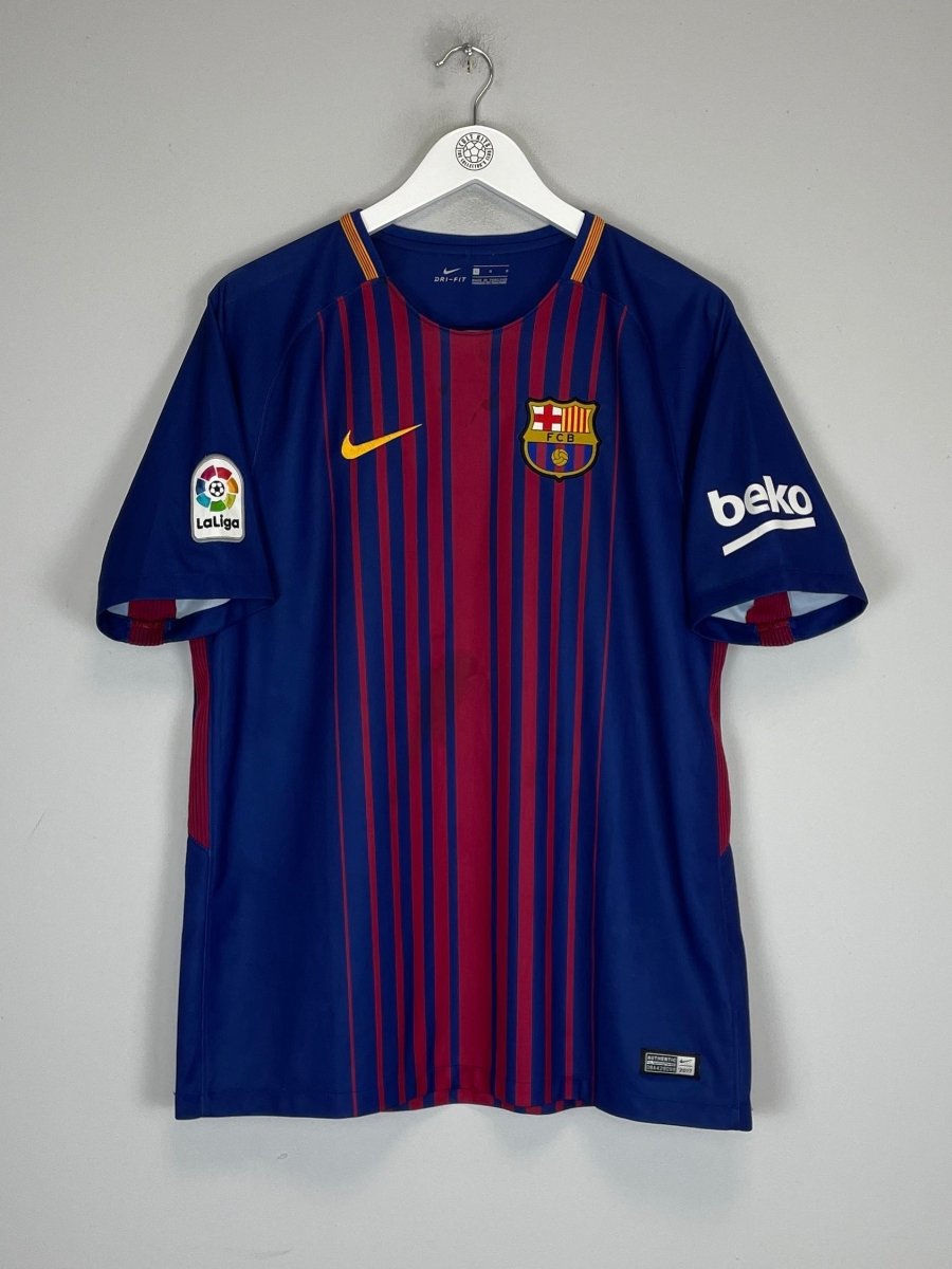 2017/18 BARCELONA MESSI 10 HOME SHIRT (L) NIKE - Cult Kits - Large - Buy Vintage Football Shirts, Authentic Retro Football Shirts For Sale, Classic Football Shirts & Soccer Jersey