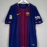 2017/18 BARCELONA MESSI 10 HOME SHIRT (L) NIKE - Cult Kits - Large - Buy Vintage Football Shirts, Authentic Retro Football Shirts For Sale, Classic Football Shirts & Soccer Jersey