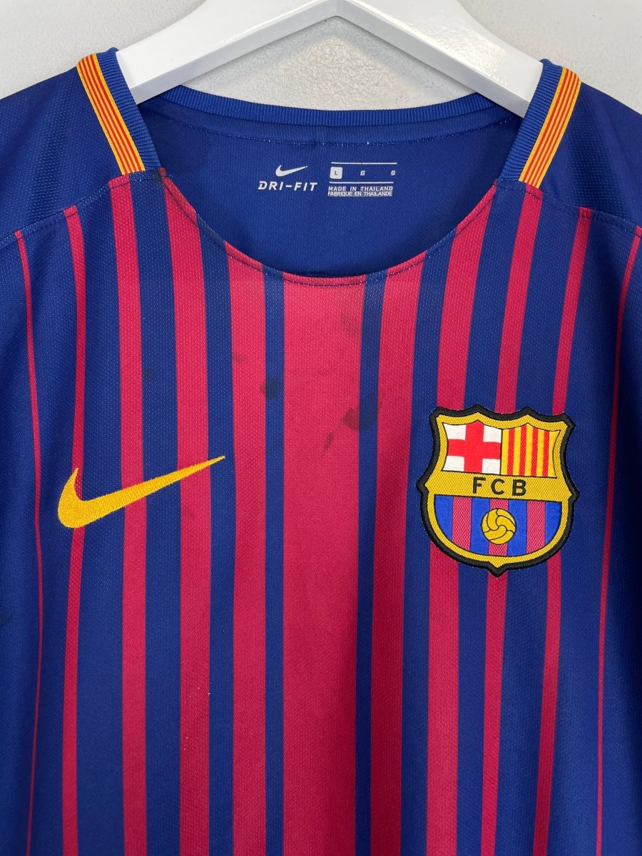 2017/18 BARCELONA MESSI 10 HOME SHIRT (L) NIKE - Cult Kits - Large - Buy Vintage Football Shirts, Authentic Retro Football Shirts For Sale, Classic Football Shirts & Soccer Jersey