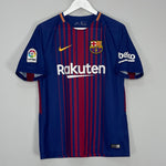Shop 2017/18 BARCELONA MESSI #10 HOME SHIRT (M) NIKE, classic football shirts, vintage football shirts & retro soccer jerseys at Cult Kits
