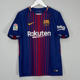 Shop 2017/18 BARCELONA MESSI #10 HOME SHIRT (M) NIKE, classic football shirts, vintage football shirts & retro soccer jerseys at Cult Kits
