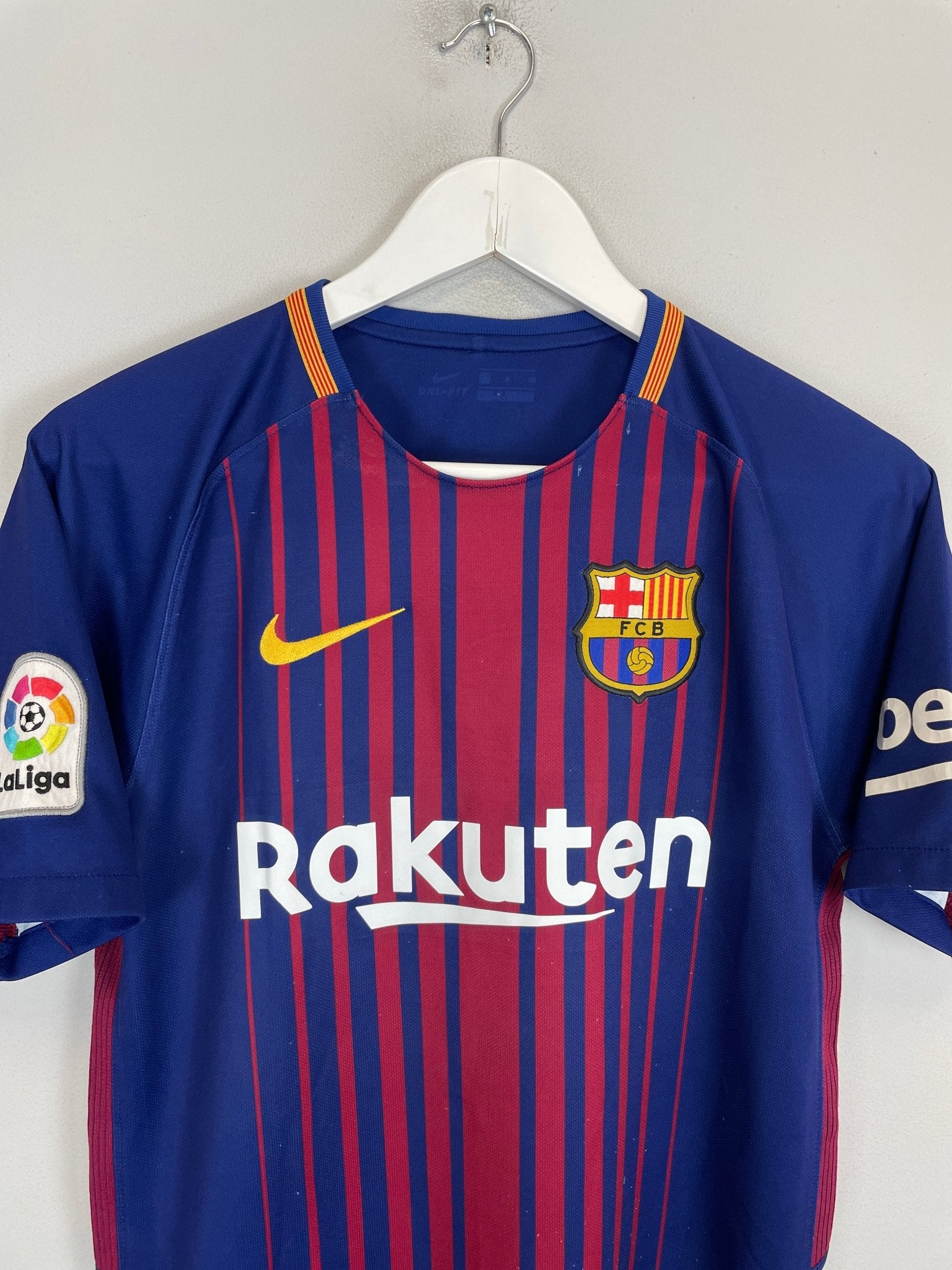 Shop 2017/18 BARCELONA MESSI #10 HOME SHIRT (S) NIKE, classic football shirts, vintage football shirts & retro soccer jerseys at Cult Kits