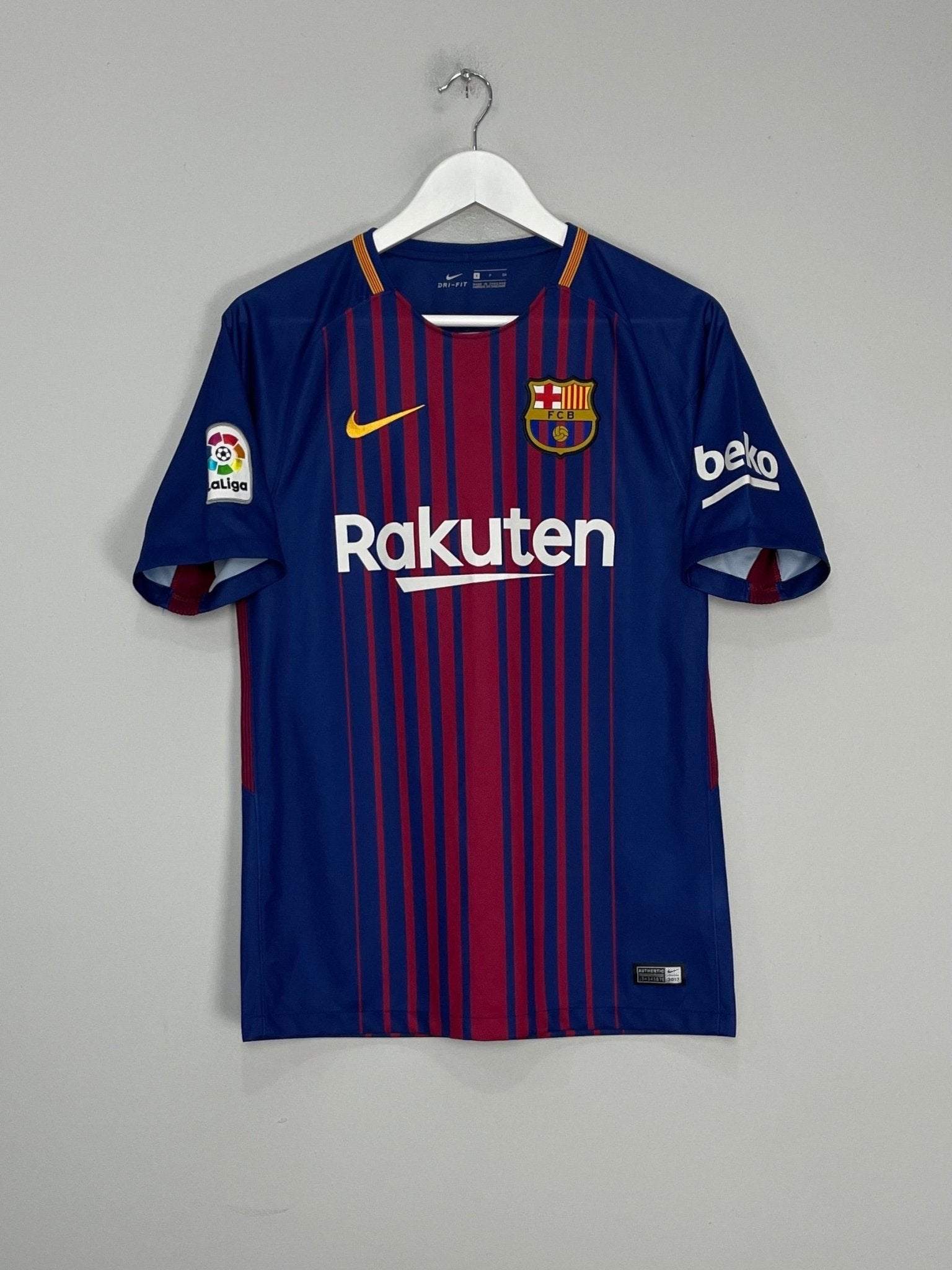 Shop 2017/18 BARCELONA MESSI #10 HOME SHIRT (S) NIKE, classic football shirts, vintage football shirts & retro soccer jerseys at Cult Kits