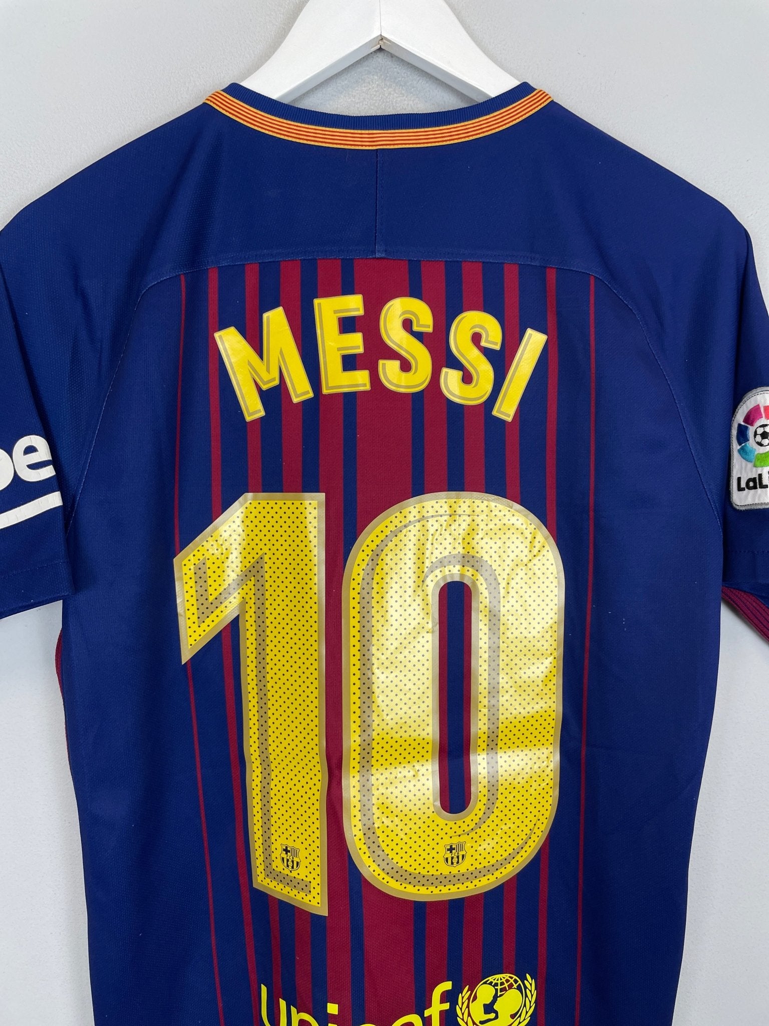 Shop 2017/18 BARCELONA MESSI #10 HOME SHIRT (S) NIKE, classic football shirts, vintage football shirts & retro soccer jerseys at Cult Kits