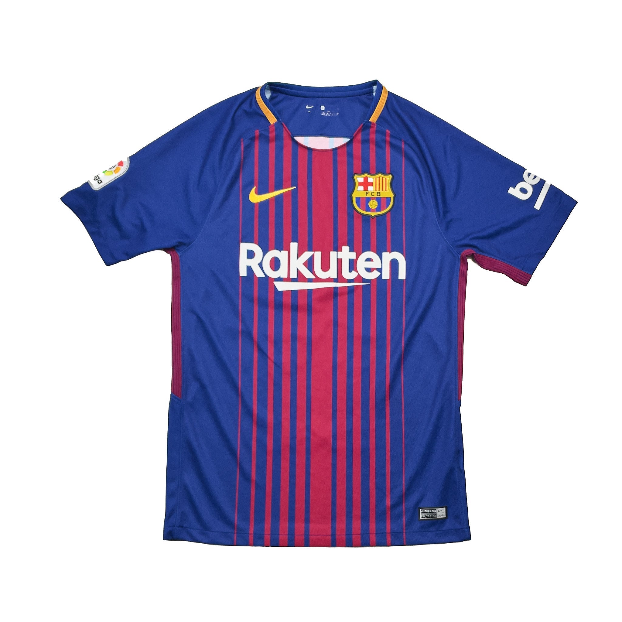 Buy 2017/18 Barcelona Messi 10 Home Shirt (S) Nike ~ Free worldwide shipping available ~ Authentic Vintage Football Shirts from Cult Kits