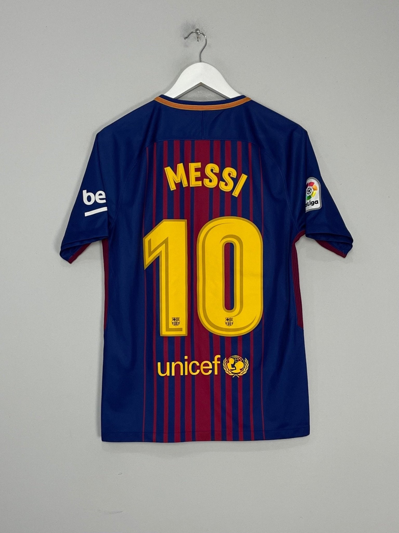 Shop 2017/18 BARCELONA MESSI #10 HOME SHIRT (S) NIKE, classic football shirts, vintage football shirts & retro soccer jerseys at Cult Kits