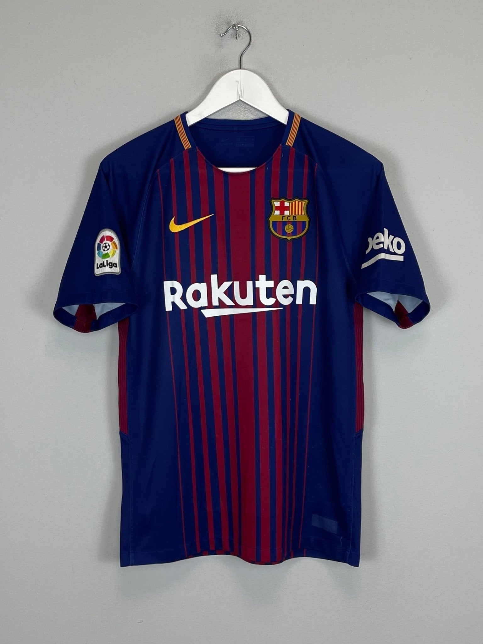 Shop 2017/18 BARCELONA MESSI #10 HOME SHIRT (S) NIKE, classic football shirts, vintage football shirts & retro soccer jerseys at Cult Kits