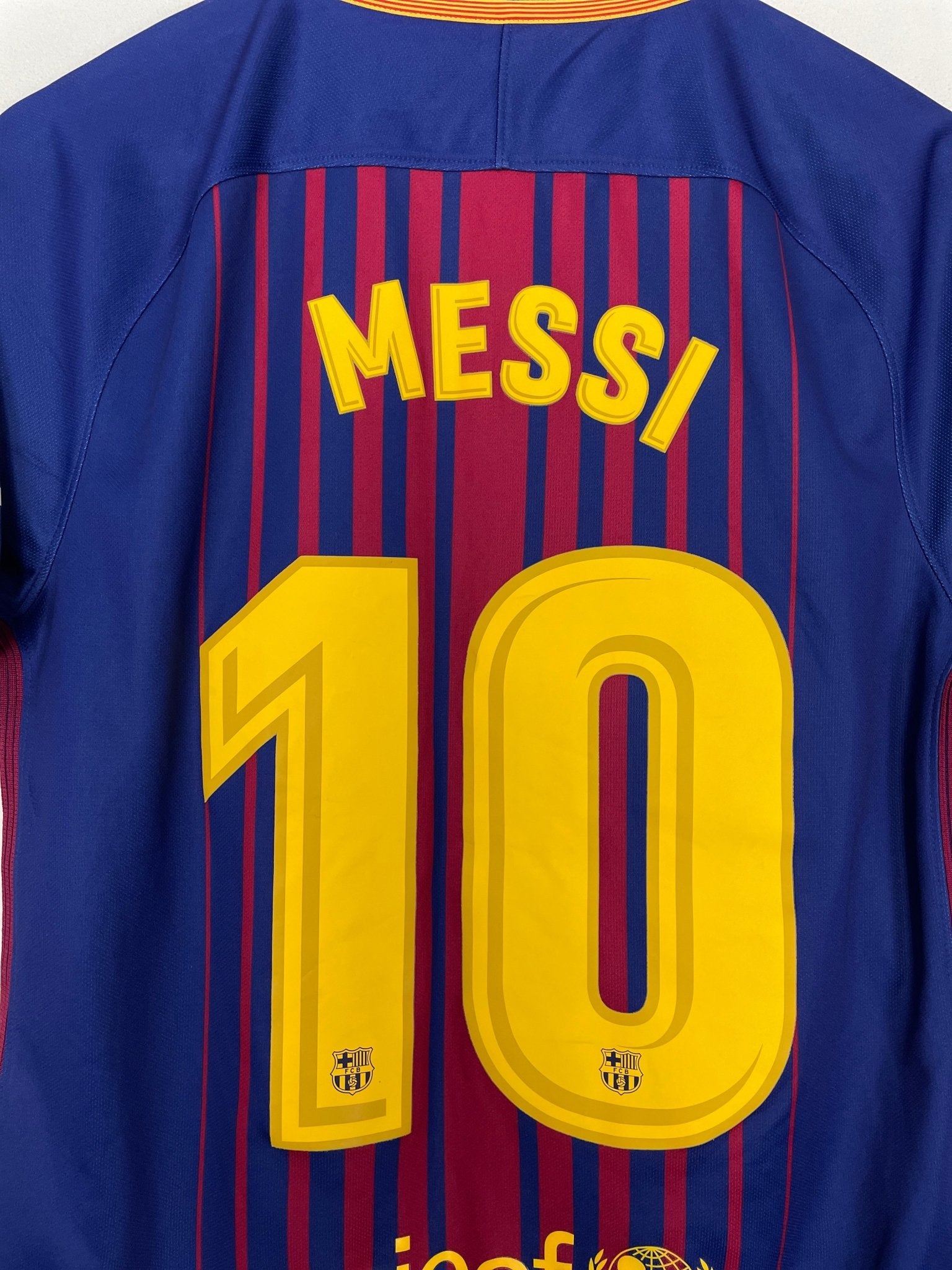 Shop 2017/18 BARCELONA MESSI #10 HOME SHIRT (S) NIKE, classic football shirts, vintage football shirts & retro soccer jerseys at Cult Kits