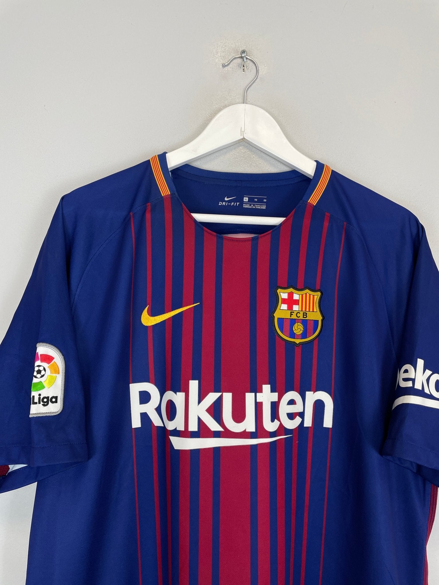 Shop 2017/18 BARCELONA MESSI #10 HOME SHIRT (XL) NIKE, classic football shirts, vintage football shirts & retro soccer jerseys at Cult Kits
