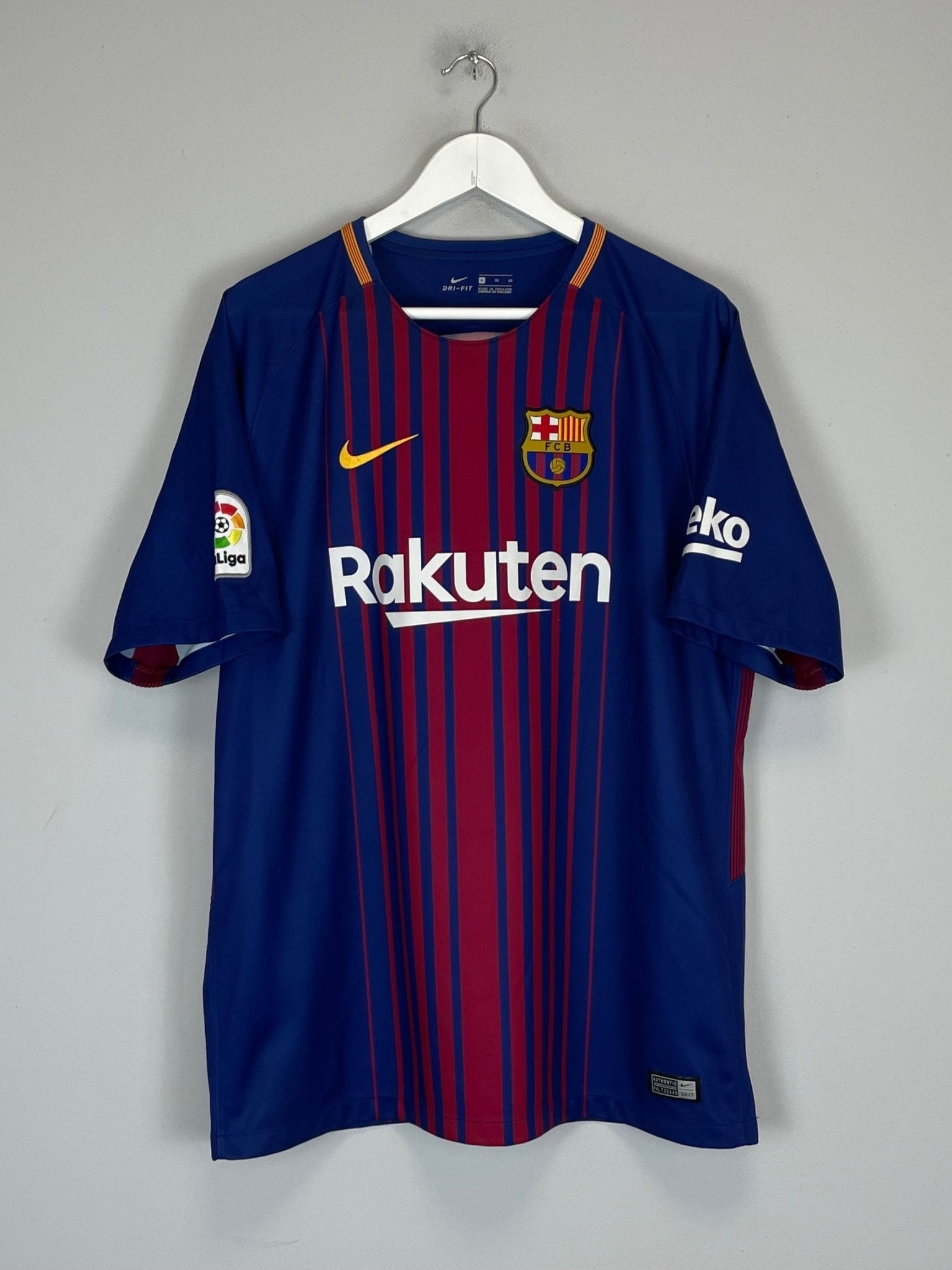 Shop 2017/18 BARCELONA MESSI #10 HOME SHIRT (XL) NIKE, classic football shirts, vintage football shirts & retro soccer jerseys at Cult Kits
