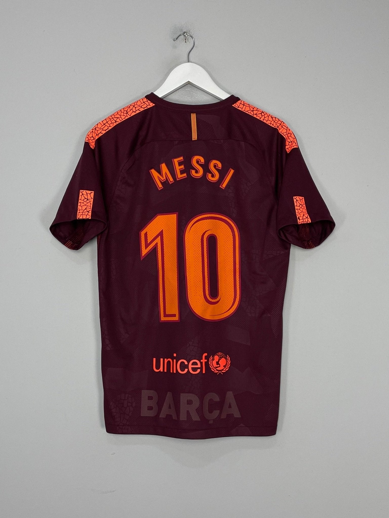 Shop 2017/18 BARCELONA MESSI #10 THIRD SHIRT (M) NIKE, classic football shirts, vintage football shirts & retro soccer jerseys at Cult Kits