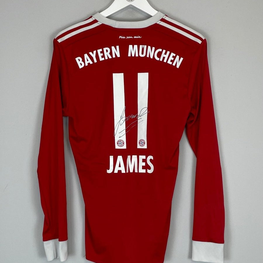 2017/18 BAYERN MUNICH JAMES 11 *SIGNED* L/S HOME SHIRT (S) ADIDAS - Cult Kits - Small - Buy Vintage Football Shirts, Authentic Retro Football Shirts For Sale, Classic Football Shirts & Soccer Jersey