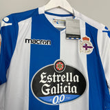 Shop 2017/18 DEPORTIVO LA CORUNA *BNWT* HOME SHIRT (S) MACRON, classic football shirts, vintage football shirts & retro soccer jerseys at Cult Kits