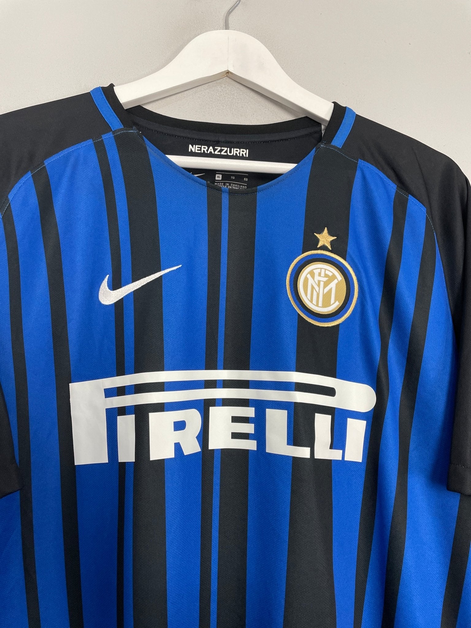 Shop 2017/18 INTER MILAN *BNWT* HOME SHIRT (XL) NIKE, classic football shirts, vintage football shirts & retro soccer jerseys at Cult Kits