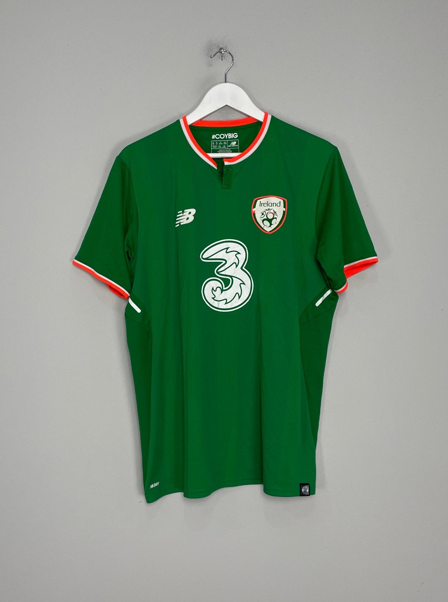 Shop 2017/18 IRELAND HOME SHIRT (XL) NEW BALANCE, classic football shirts, vintage football shirts & retro soccer jerseys at Cult Kits