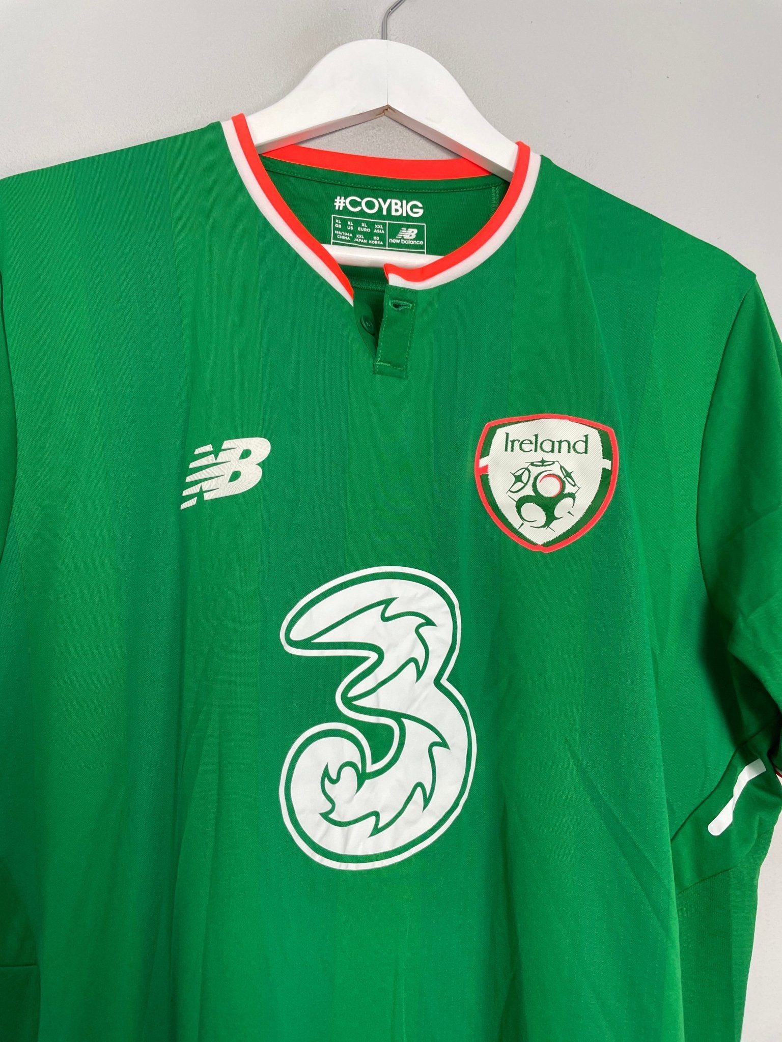 Shop 2017/18 IRELAND HOME SHIRT (XL) NEW BALANCE, classic football shirts, vintage football shirts & retro soccer jerseys at Cult Kits
