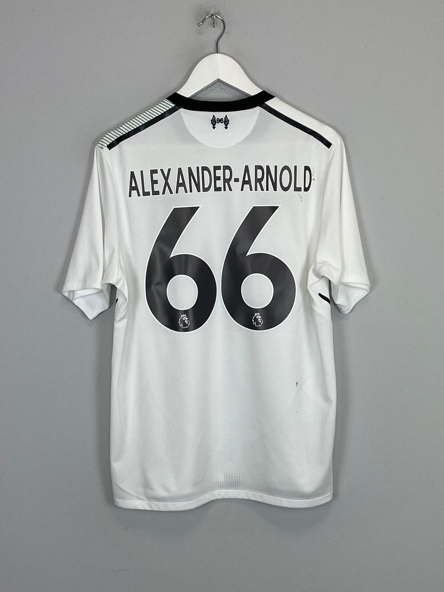 Shop 2017/18 LIVERPOOL ALEXANDER-ARNOLD #66 AWAY SHIRT (M) NEW BALANCE, classic football shirts, vintage football shirts & retro soccer jerseys at Cult Kits