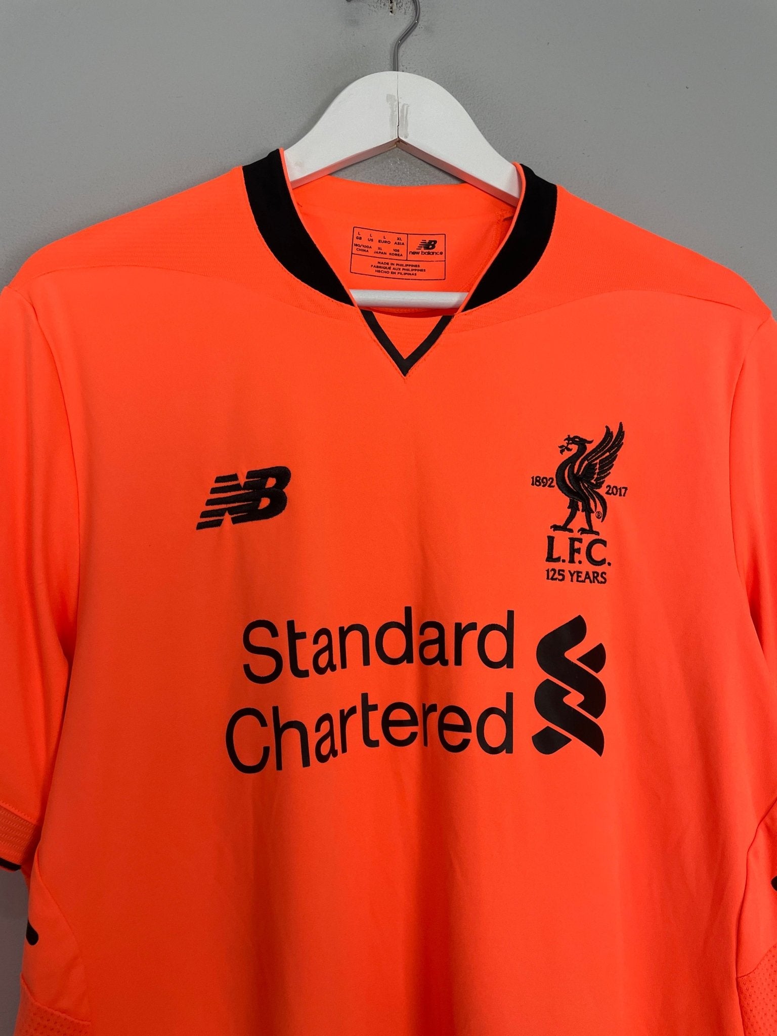 Shop 2017/18 LIVERPOOL M.SALAH #11 *125 YEARS* THIRD SHIRT (L) NEW BALANCE, classic football shirts, vintage football shirts & retro soccer jerseys at Cult Kits