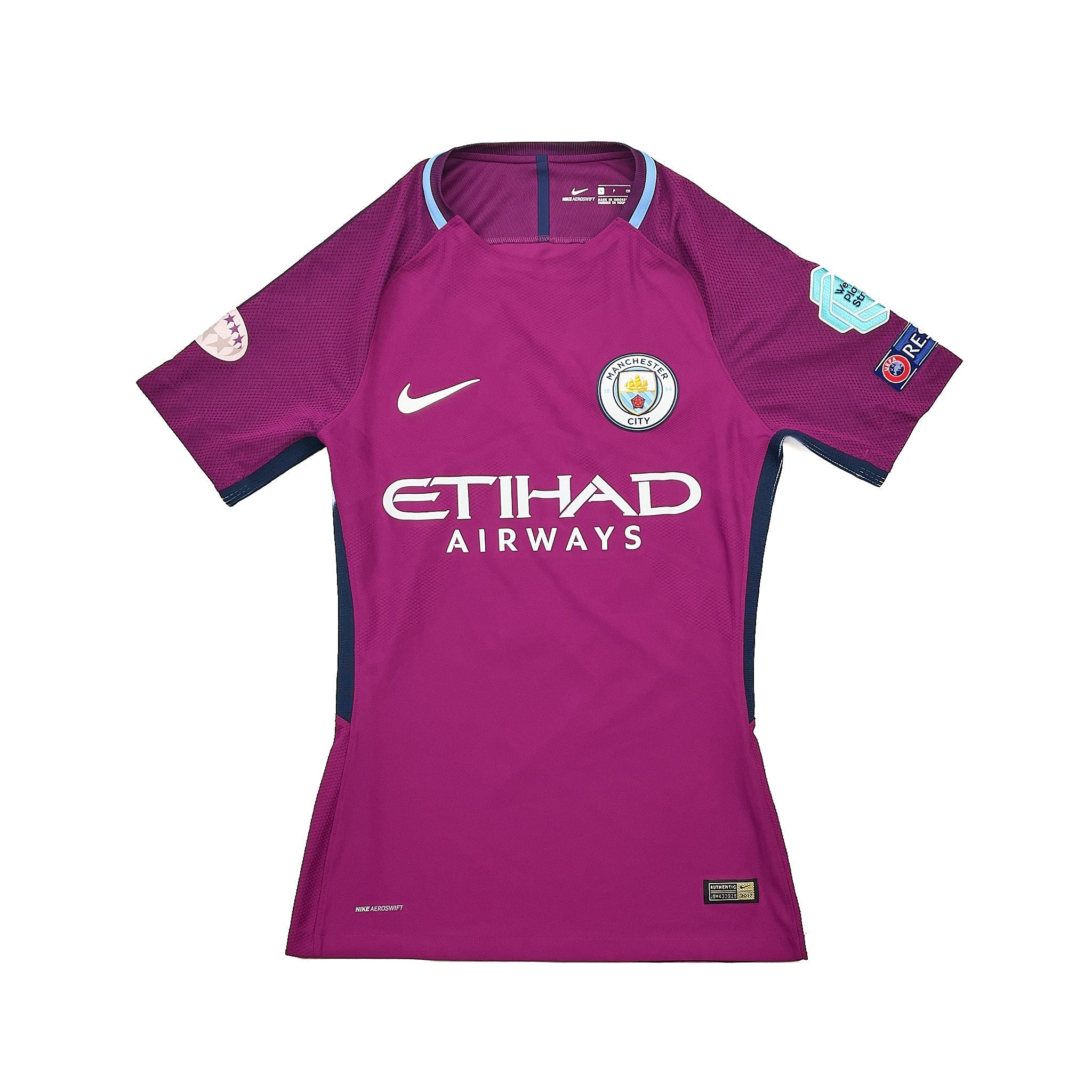 Buy 2017/18 Manchester City Scott 8 *Match Issue* Away Shirt (S.Womens) Nike ~ Free worldwide shipping available ~ Authentic Vintage Football Shirts from Cult Kits