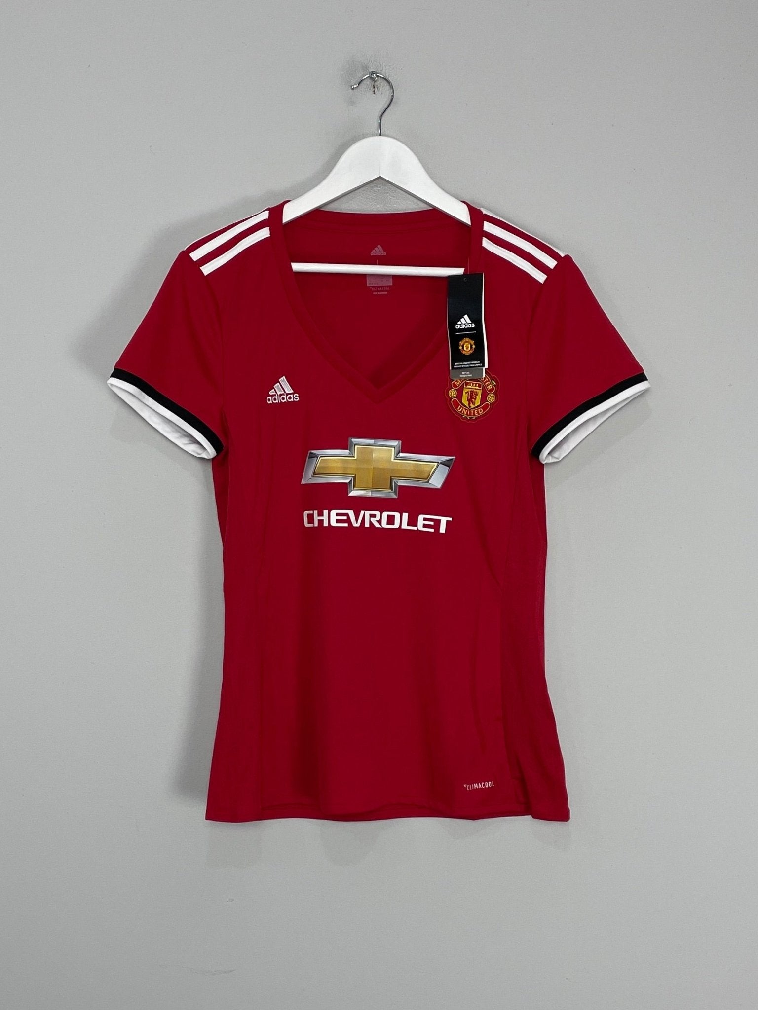 Shop 2017/18 MANCHESTER UNITED *BNWT* HOME SHIRT (L.WOMENS) ADIDAS, classic football shirts, vintage football shirts & retro soccer jerseys at Cult Kits