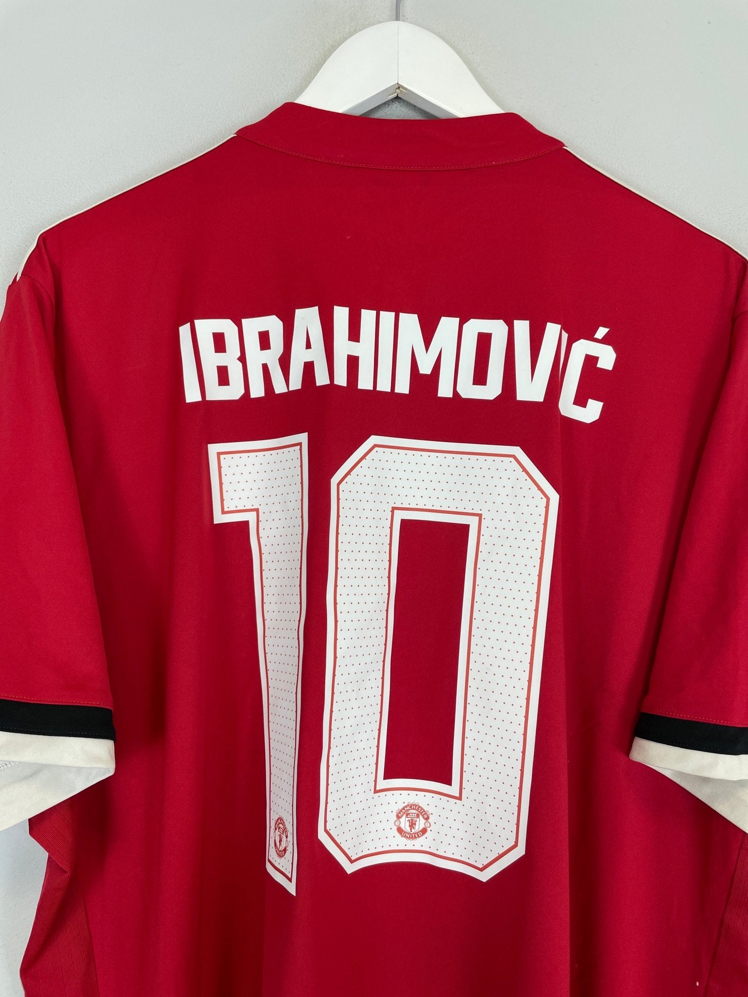 Shop 2017/18 MANCHESTER UNITED IBRAHIMOVIC #10 HOME SHIRT (XXL) ADIDAS, classic football shirts, vintage football shirts & retro soccer jerseys at Cult Kits