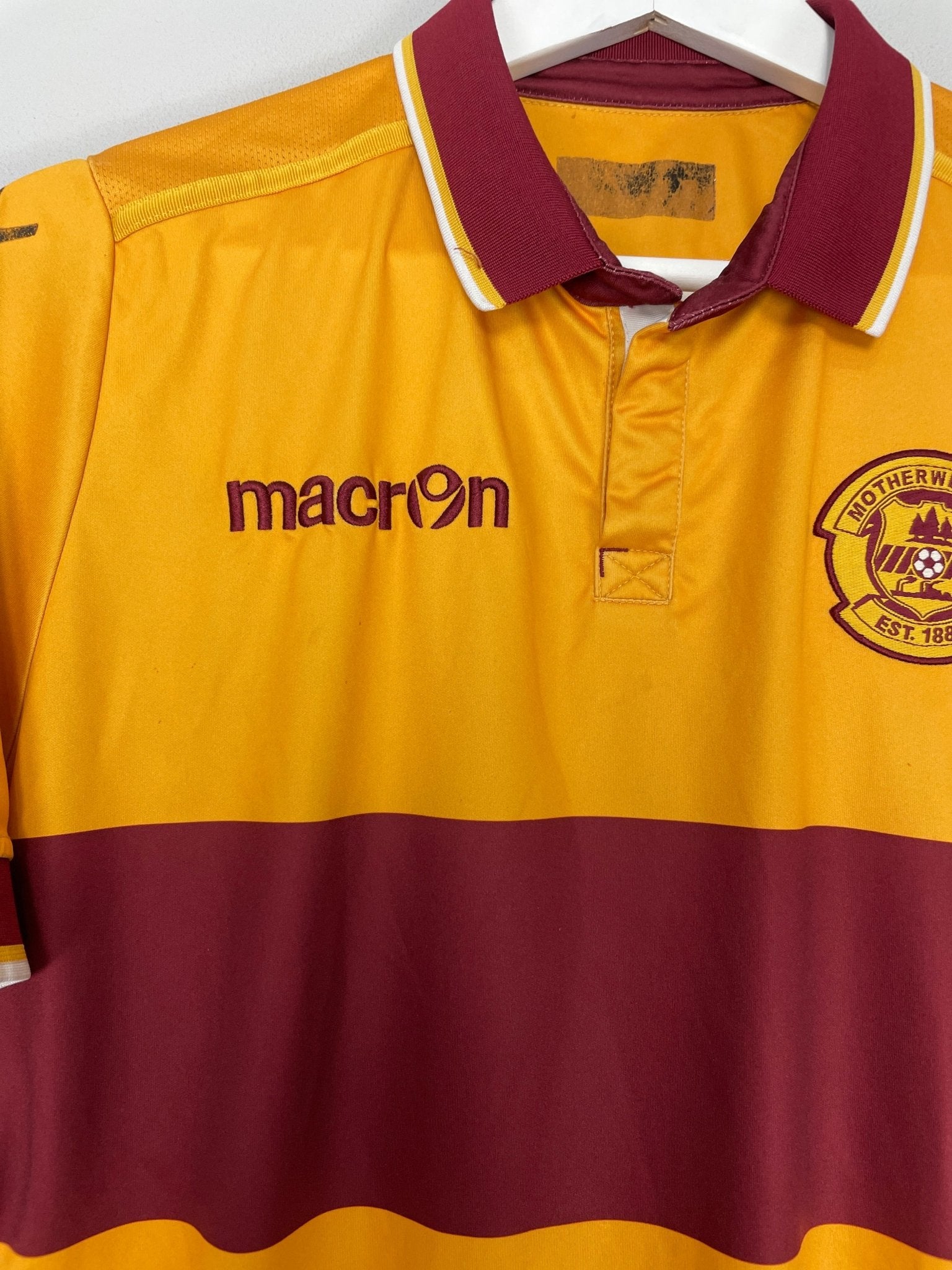 Shop 2017/18 MOTHERWELL HOME SHIRT (M) MACRON, classic football shirts, vintage football shirts & retro soccer jerseys at Cult Kits