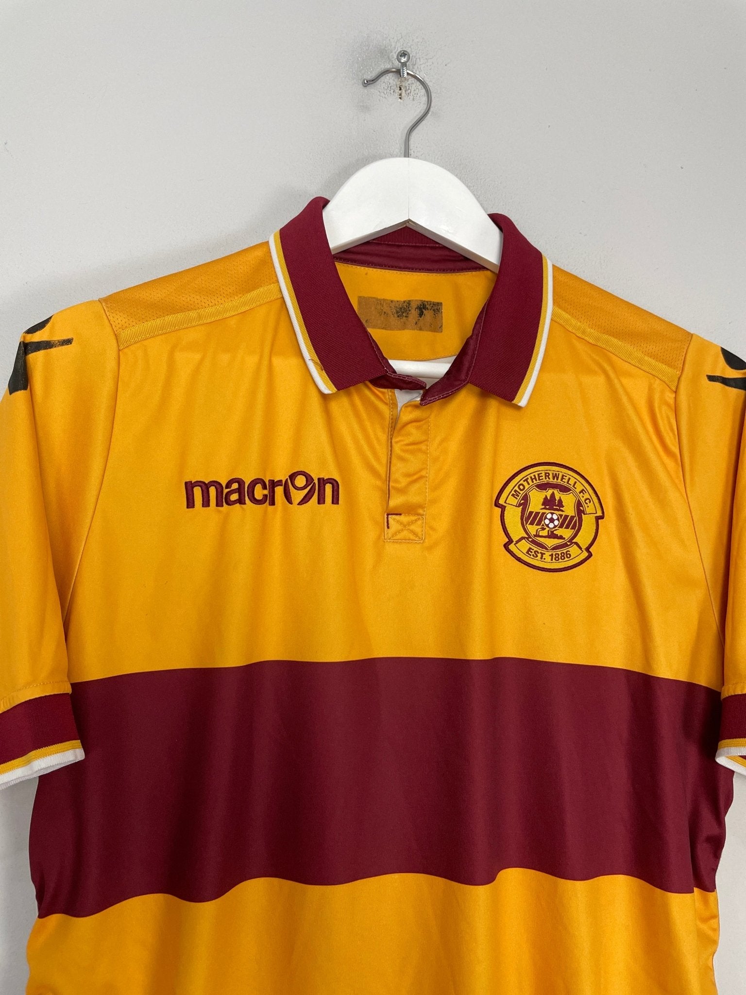 Shop 2017/18 MOTHERWELL HOME SHIRT (M) MACRON, classic football shirts, vintage football shirts & retro soccer jerseys at Cult Kits